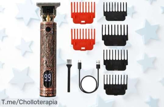 Cortador de pelo recargable USB, ¡la precisión que necesitas para un corte profesional al instante! Aprovecha este ofertón y llévatelo antes de que se acabe