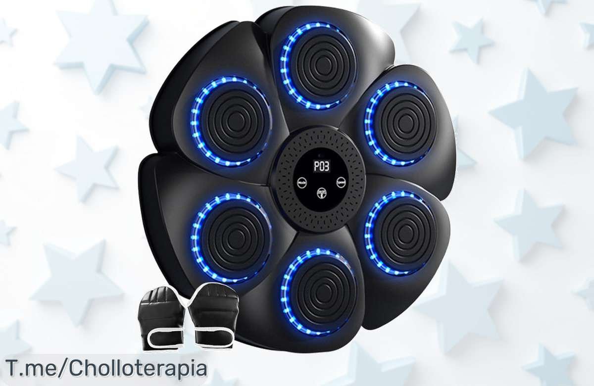 Desata tu campeón interior con la máquina de boxeo inteligente Bluetooth, un super chollo que incluye guantes y música para divertirte entrenando. ¡Compra ya antes que se acabe!