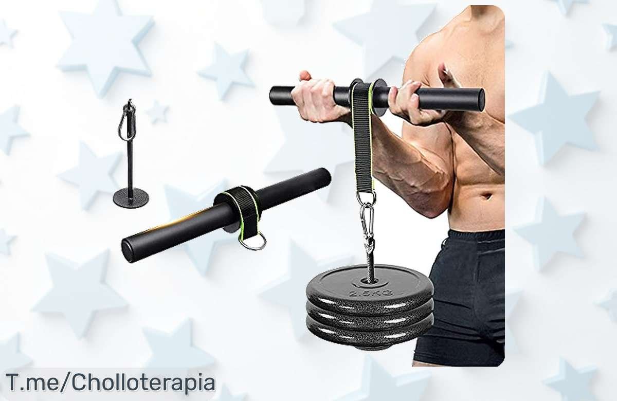 Desata tu fuerza con el rodillo para muñeca y antebrazo, mejora tus manos al máximo a un precio loco. ¡Compra ahora este ofertón antes de que se agoten!