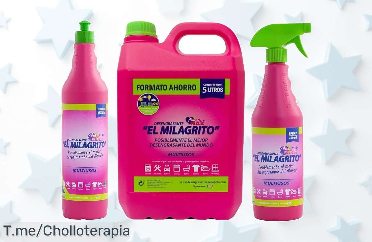 Descubre El Milagrito, el desengrasante que hace magia: ¡limpieza fácil y efectiva! Aprovecha este ofertón único antes de que se agote. ¡Compra ya tu solución!