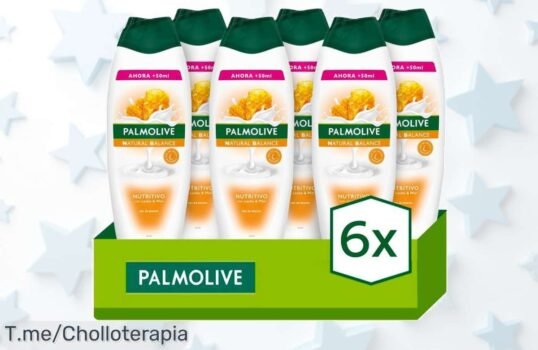 Descubre el Gel de Ducha Palmolive Natural Balance: Cuida tu piel con leche y miel, ¡super chollo en pack de 6! Aprovecha esta oferta limitada antes que se agote