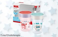 Descubre el NUK Magic Cup: el vaso antiderrame que encanta a los peques con flujo perfecto Super chollo de 2 unidades, ¡aprovecha antes de que se agote!