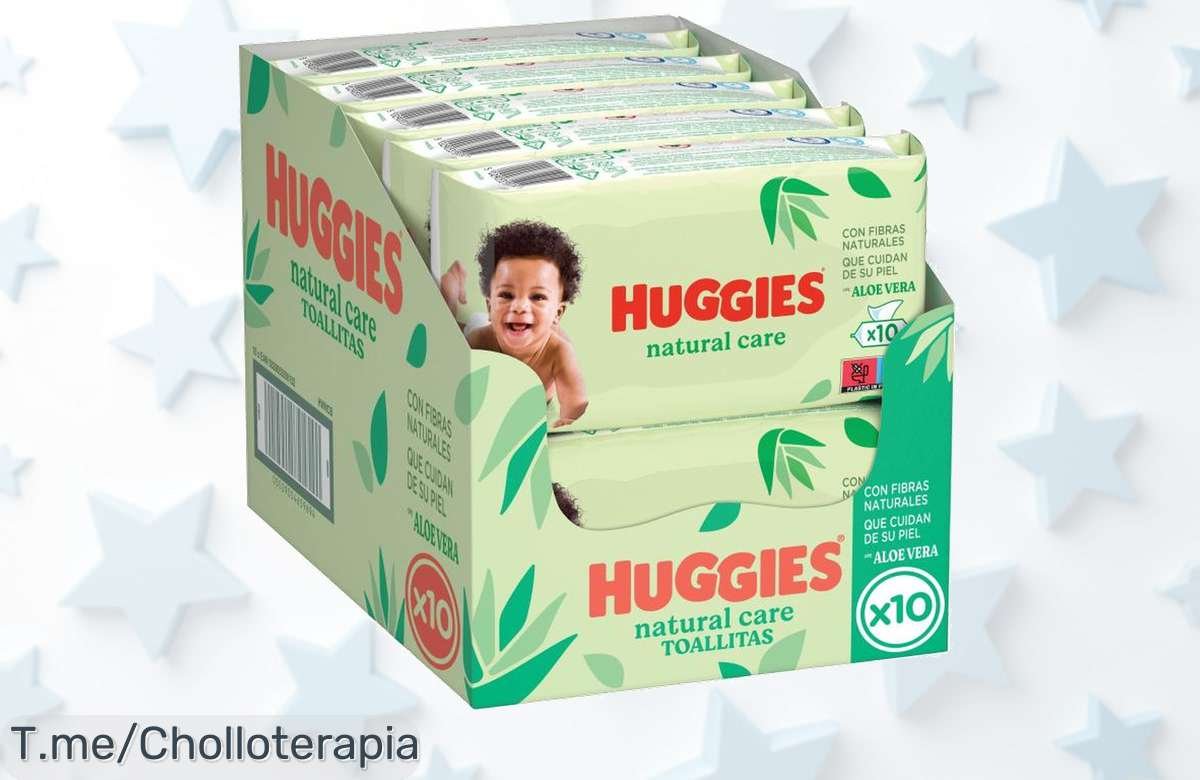 Descubre el Ofertón de Toallitas Huggies Natural Care: 99% Agua y Aloe Vera para Calmar la Piel de Tu Bebé, ¡No Te Quedes Sin Este Precio Loco! Compra Ya Antes de que Se Agoten