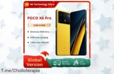 Descubre el POCO X6 Pro 5G, un super chollo con triple cámara de 64MP y carga Turbo de 67W ¡Oferta nunca vista, solo por tiempo limitado! Hazlo tuyo ya antes que se agote