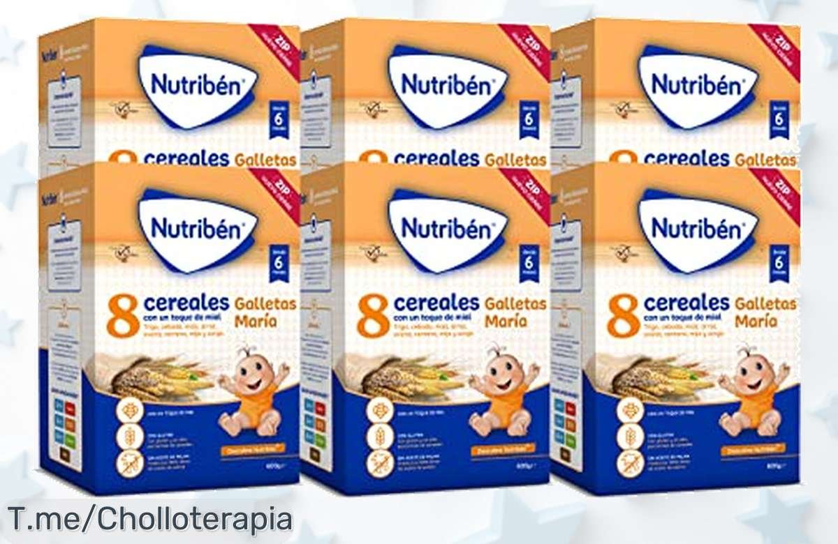 Descubre el Sabor Irresistible de Nutribén: Papilla 8 Cereales con Miel y Galletas María ¡Ofertón Único que Hará Sonreír a Tu Bebé! Compra Ahora Este Precio Loco Antes de Que Se Agote