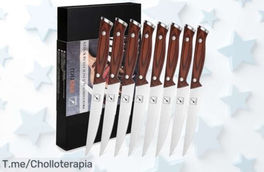 Descubre el Set de Cuchillos Alemanes de 8 Piezas a un Precio Loco y Cocina Como un Profesional ¡No Te Pierdas Este Chollazo, la Oferta Es Limitada!