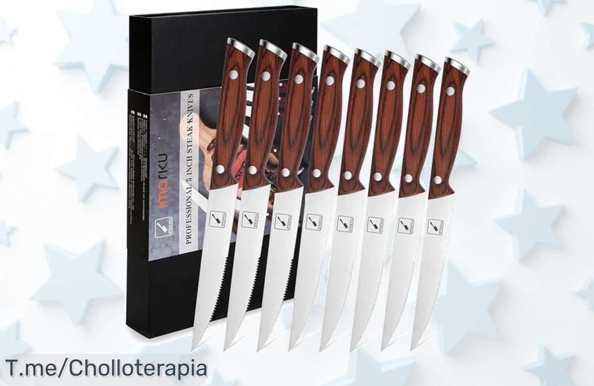 Descubre el Set de Cuchillos Alemanes de 8 Piezas a un Precio Loco y Cocina Como un Profesional ¡No Te Pierdas Este Chollazo, la Oferta Es Limitada!