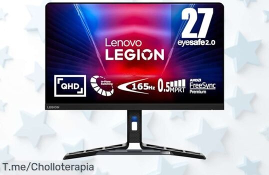 Descubre el Super Chollo del Lenovo Legion R27q30: Monitor Gaming de 27 QHD con colores vibrantes y 165Hz, ¡potencia tus partidas ahora con este ofertón limitado!