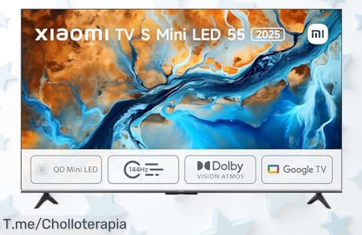 Descubre el Xiaomi TV S Mini 55 y disfruta de colores vibrantes sin bordes, ¡con un descuento brutal! Aprovecha esta oferta única antes de que se agote.