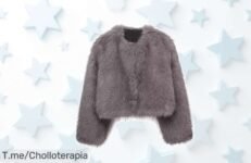 Descubre el abrigo corto que todas desean: cárdigan de piel sintética en oferta limitada, ¡luce espectacular este invierno con un precio loco! Compra ya antes de que se agote