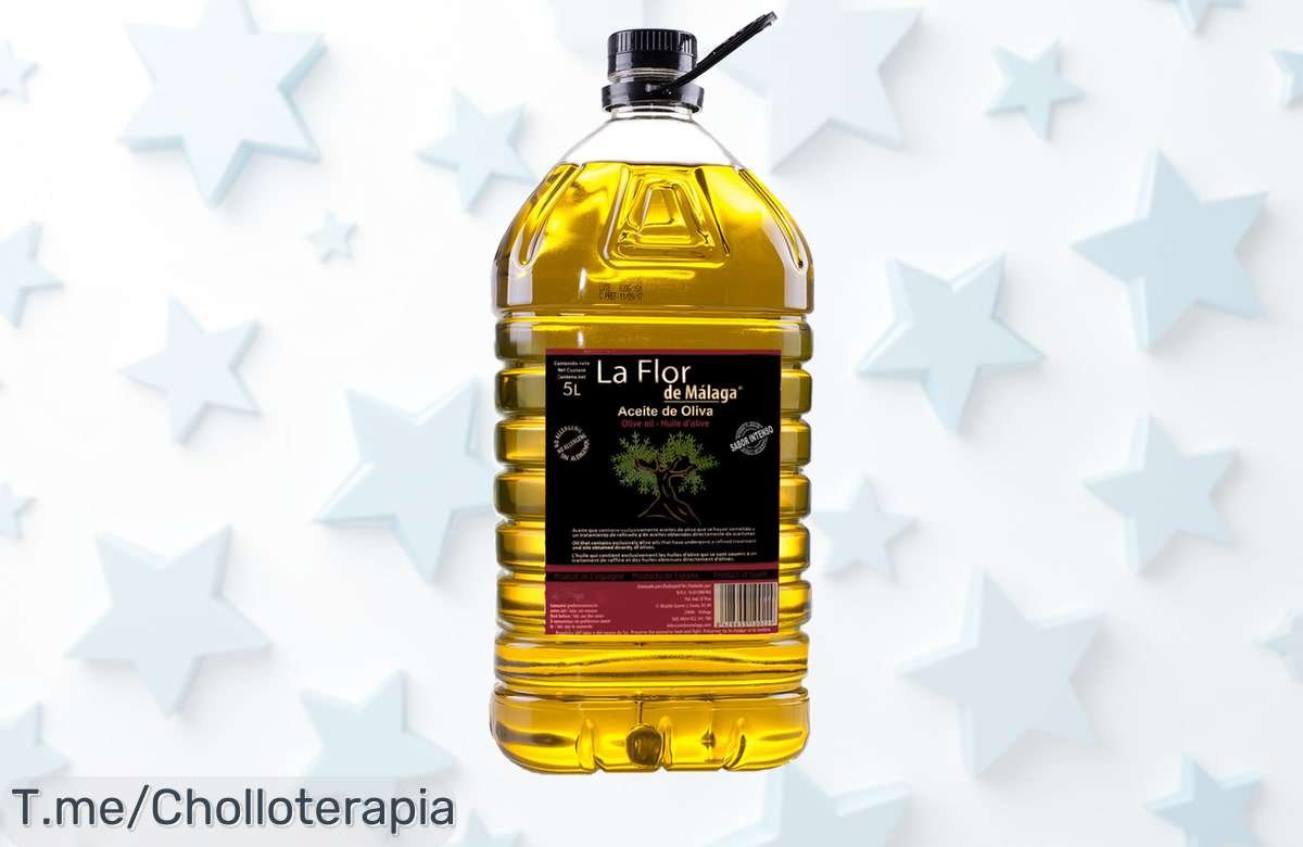 Descubre el aceite de oliva intenso La Flor de Málaga en 5L, un super chollo que transformará tus platos y hará brillar tu cocina. ¡Aprovecha esta oferta única antes de que se agote!