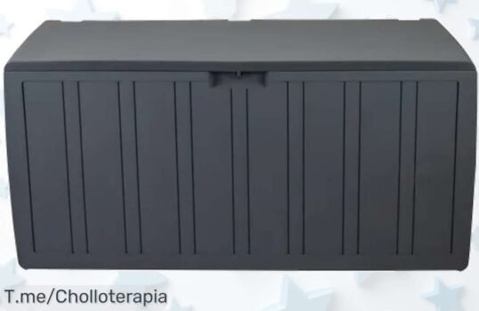 Descubre el baúl de resina negro, el super chollo que necesitas para tu jardín: espacio sorprendente y diseño elegante ¡No te quedes sin él, compra ya antes de que se agote!
