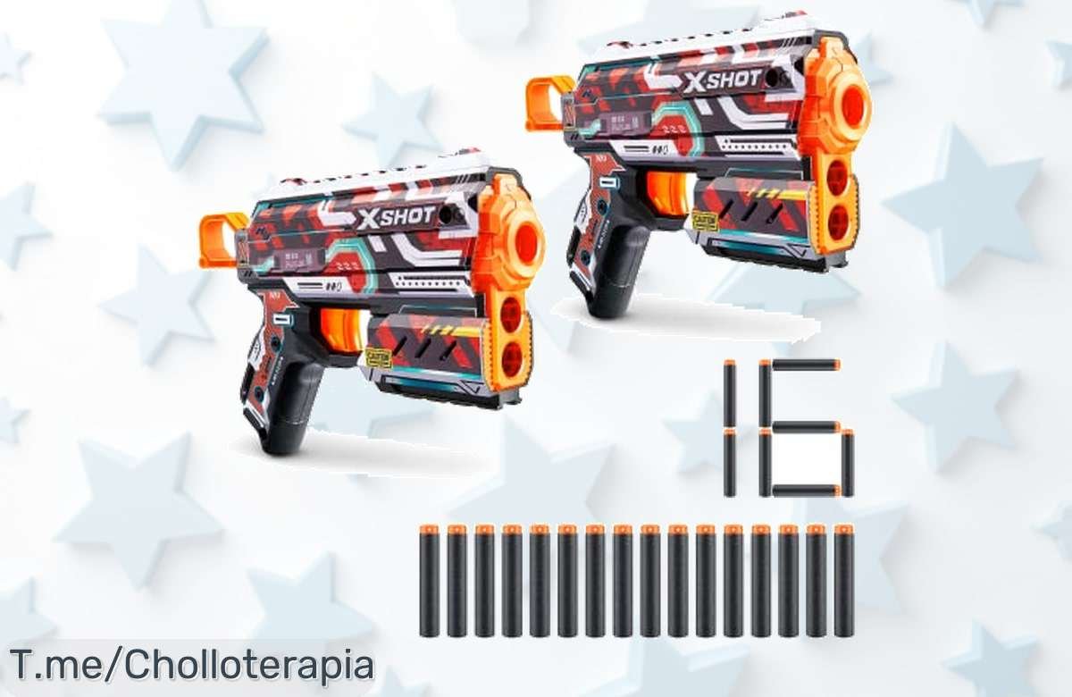 Descubre el chollo del momento con XShot Flux y Reckoning: dispara hasta 27 metros, personaliza tu blaster y vive aventuras épicas. ¡Compra ahora antes que se acabe!