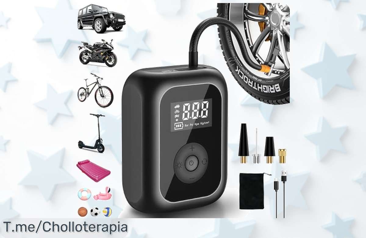 Descubre el inflador mágico que infla tu coche en solo 8 minutos, ilumina la noche y carga tus gadgets: ¡precio loco! Aprovecha esta oferta única antes de que se agote.