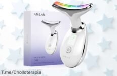 Descubre el masajeador facial ANLAN: ¡terapia de luz única que rejuvenece tu piel y elimina la papada! Aprovéchalo ahora, es un super chollo por tiempo limitado