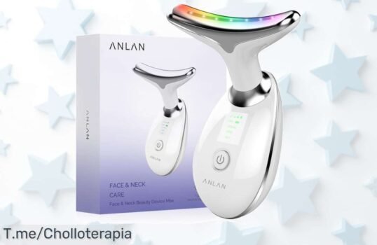 Descubre el masajeador facial ANLAN: ¡terapia de luz única que rejuvenece tu piel y elimina la papada! Aprovéchalo ahora, es un super chollo por tiempo limitado