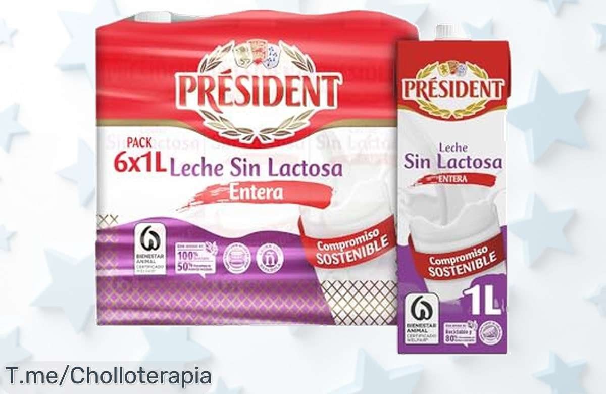 Descubre el ofertón de Leche Président Sin Lactosa: ¡6 litros a un precio loco que no podrás creer! Ahorra hoy, esta oportunidad se va rápido. ¡Compra ya y no te quedes sin tu chollo!