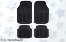 Descubre el ofertón que tu coche necesita: Set de 4 alfombrillas universales a un precio loco, protegen y mantienen limpio tu auto ¡Aprovecha ya esta oportunidad única!