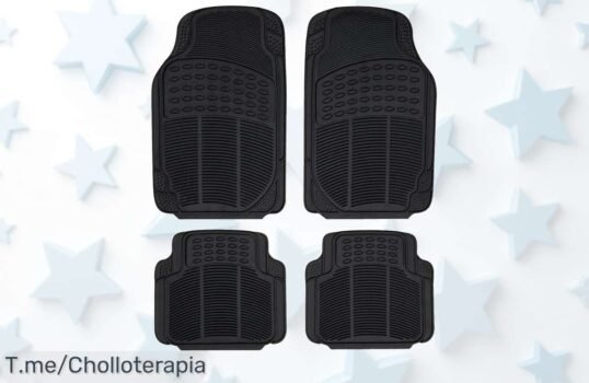 Descubre el ofertón que tu coche necesita: Set de 4 alfombrillas universales a un precio loco, protegen y mantienen limpio tu auto ¡Aprovecha ya esta oportunidad única!