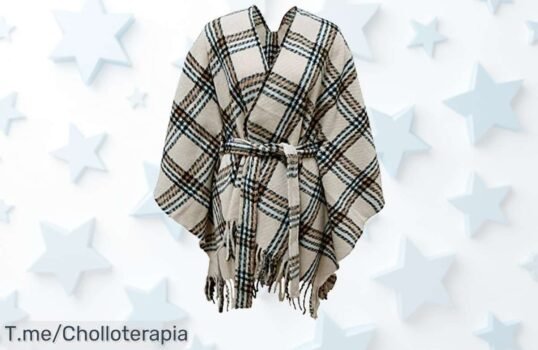 Descubre el poncho de punto más elegante y cálido que jamás hayas visto con un descuentazo único, ¡aprovéchalo antes de que se acabe! ¡Hazlo tuyo ya!