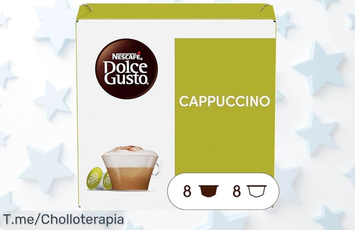 Descubre el sabor del auténtico café italiano con NESCAFÉ Dolce Gusto Cappuccino, un super chollo que hará cada momento especial. ¡Compra ya antes de que se agote!