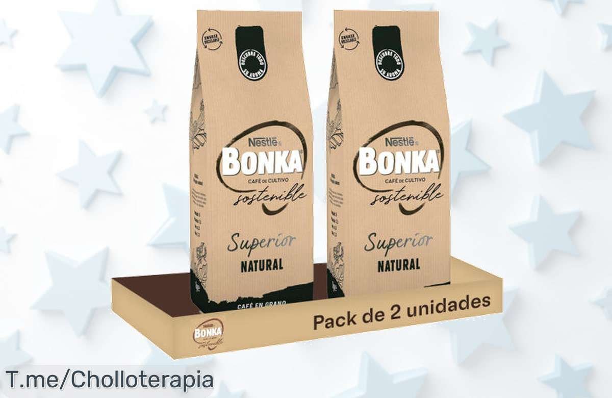 Descubre el sabor intenso de Bonka: 2kg de café grano tostado natural superior a un precio loco, ¡no te pierdas este super chollo! Compra ya y disfruta la mejor experiencia cafetera.