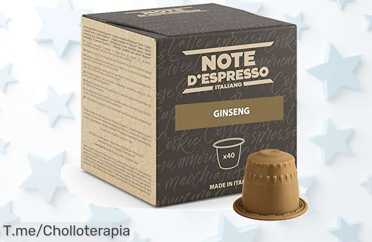 Descubre el sabor intenso del ginseng en cápsulas Nespresso y siente la energía italiana: ¡super chollo de 40 unidades a un precio loco! Compra ya antes que se agoten.