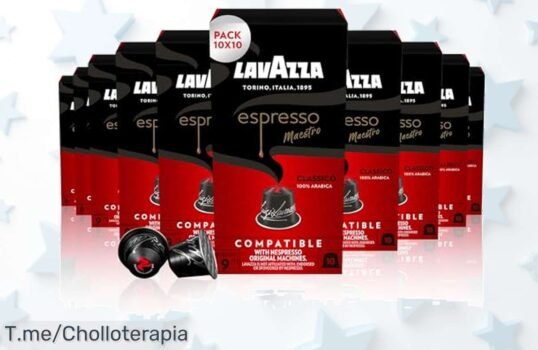 Descubre el sabor irresistible de Lavazza con 100 cápsulas de Espresso Maestro Classico, ¡super chollo que hará vibrar tus sentidos! Compra ahora antes de que se agote