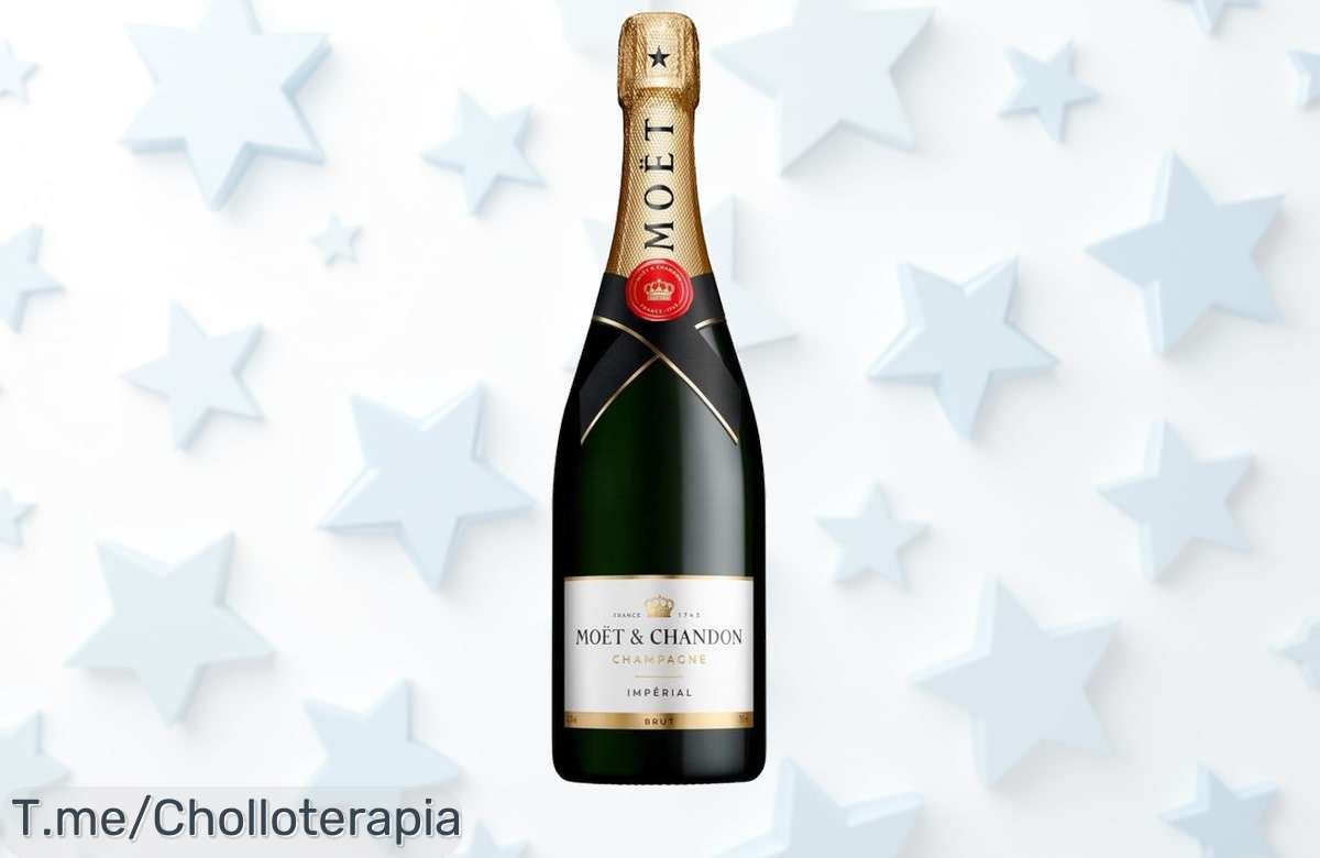 Descubre el sabor único de Moet & Chandon IMPERIAL 75 cl, un champán deseado que hará tus momentos inolvidables. ¡Aprovecha este super chollo antes de que se agote!