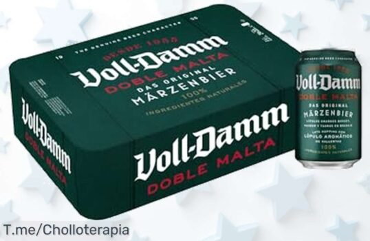 Descubre el sabor único de VollDamm: ¡24 cervezas dobles a un precio loco! Siente la frescura y ahorra con este ofertón limitado ¡Compra ya y brinda por el buen gusto!