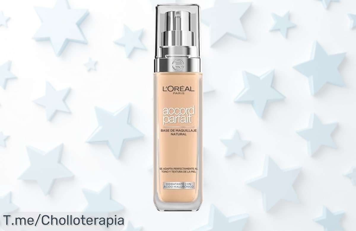 Descubre el secreto de una piel radiante con L’Oréal Paris FDT Accord Parfait, un super chollo que hidrata y cubre a la perfección. ¡Llévatelo ya, oferta limitada!