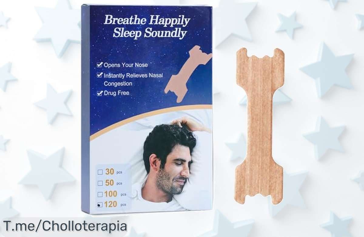 Descubre el secreto para dormir como un bebé con nuestras tiras nasales antironquidos a precio loco, mejora tu descanso y aprovecha este ofertón antes de que se acabe.