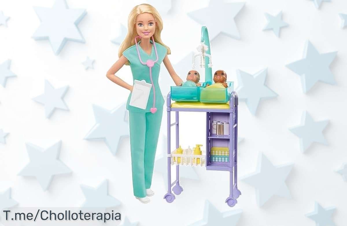 Descubre el super chollo: Barbie pediatra cuida bebés con un montón de accesorios, ¡haz feliz a tu niña hoy mismo! No te pierdas esta oferta limitada, compra ya y transforma sus juegos.