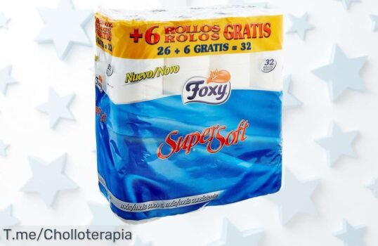 Descubre el super chollo de 32 Rollos FOXY Supersoft y dale a tu trasero la suavidad que merece, ¡aprovecha esta oferta única antes de que se agote!
