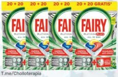 Descubre el super chollo de Fairy: 160 pastillas lavavajillas en un pack 2x1, limpieza profunda y aroma a limón ¡Hazlo brillar ya con esta oferta limitada!
