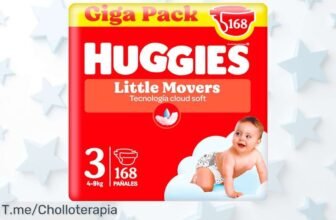 Descubre el super chollo de Huggies Ultra Comfort: 126 pañales Disney que mantienen seco a tu bebé hasta por 12 horas ¡No te quedes sin esta oferta única, compra ya!