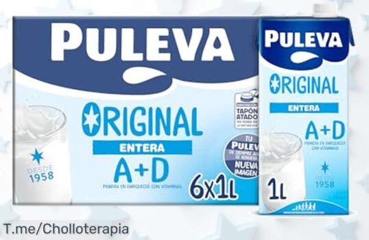 Descubre el super chollo de Leche Puleva Original Entera: vitaminas A y D para huesos fuertes, ¡aprovecha este ofertón y llévatela antes que se agote!