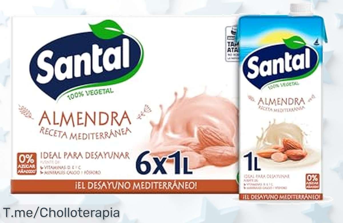 Descubre el super chollo de Santal Almendra: deliciosa bebida vegetal sin azúcar, 6 litros para un frescor único. ¡Aprovecha esta oferta limitada antes que se agote!