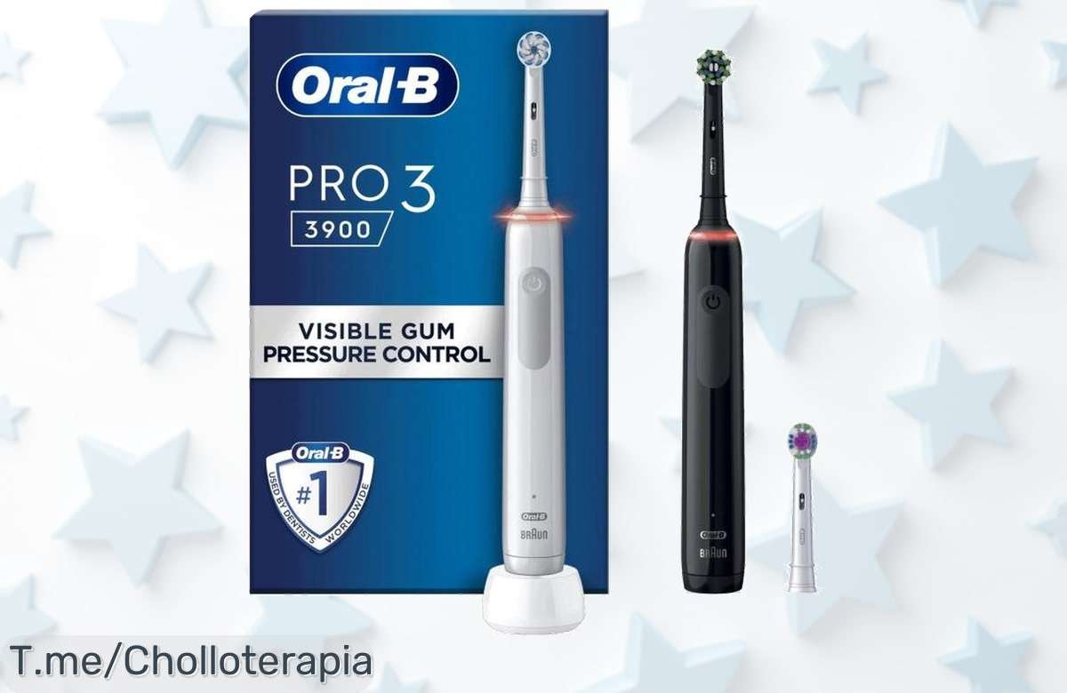 Descubre el super chollo de cepillos eléctricos Oral-B Pro 3 3900 Dual con descuento brutal, cuida tu sonrisa y salud dental como nunca. ¡Compra ahora antes que se agoten!