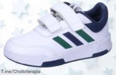 Descubre el super chollo de las zapatillas adidas Tensaur para bebés con cierre autoadherente, diseño encantador y suela que cuida tus superficies ¡No te lo pierdas!