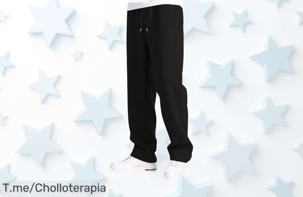 ¡Descubre el super chollo de pantalones casuales para hombre con cintura elástica y pierna ancha en un precio loco! ¡Aprovecha este ofertón antes de que se agote, haz clic ya!