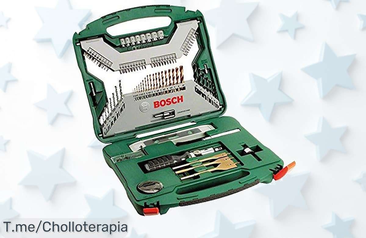 Descubre el super chollo del Bosch XLine Titanio: 100 herramientas en un maletín para que taladres y atornilles como un experto. ¡Oferta limitada, actúa ya!