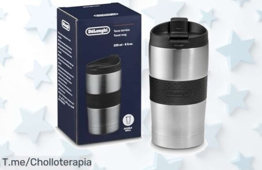 Descubre el super chollo del Termo De'Longhi DLSC074, con diseño elegante que mantiene tus bebidas perfectas ¡No dejes pasar este ofertón y cómpralo ya antes de que se agote!