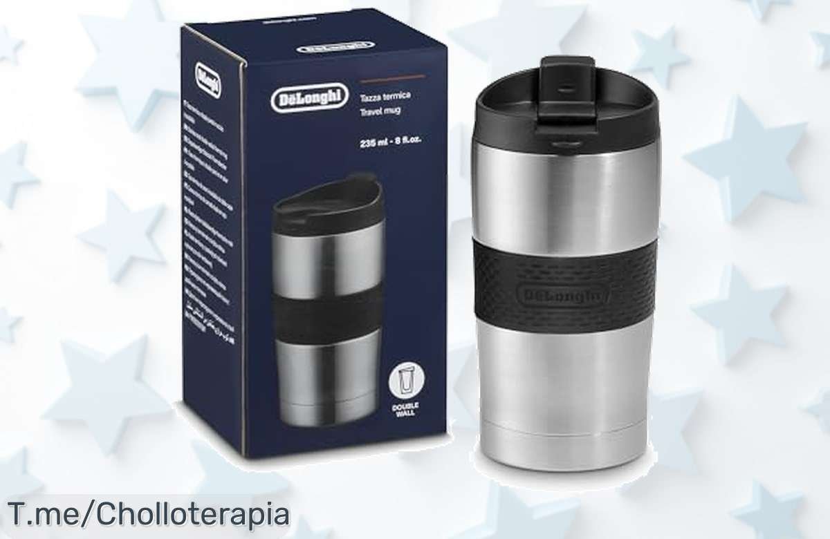 Descubre el super chollo del Termo De’Longhi DLSC074, con diseño elegante que mantiene tus bebidas perfectas. ¡No dejes pasar este ofertón y cómpralo ya antes de que se agote!