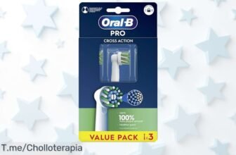 Descubre el super chollo en Recambios OralB Pro CrossAction: ¡Elimina hasta un 100% más de placa y luce tu mejor sonrisa! Oferta limitada, no lo dejes pasar