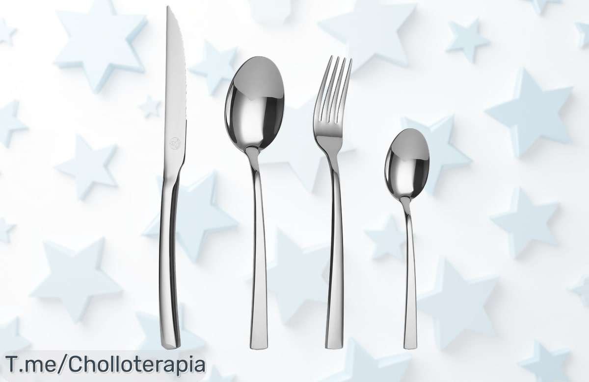 Descubre el super chollo en cubiertos Mr. Spoon: 24 piezas de acero inoxidable que deslumbran y dan clase a tu mesa. Oferta limitada, ¡hazte con el tuyo ya!