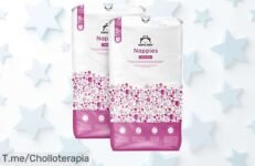 Descubre el súper chollo en pañales ultrasecos Mama Bear con ajuste perfecto y protección nocturna de 12 horas ¡No te pierdas esta oferta increíble, compra ya!