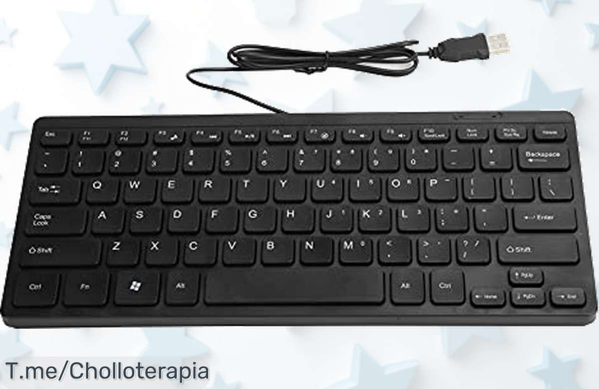 Descubre el teclado portátil que transformará tu trabajo, compacto y multimedia con conexión USB; ¡aprovecha este ofertón antes de que se agote!