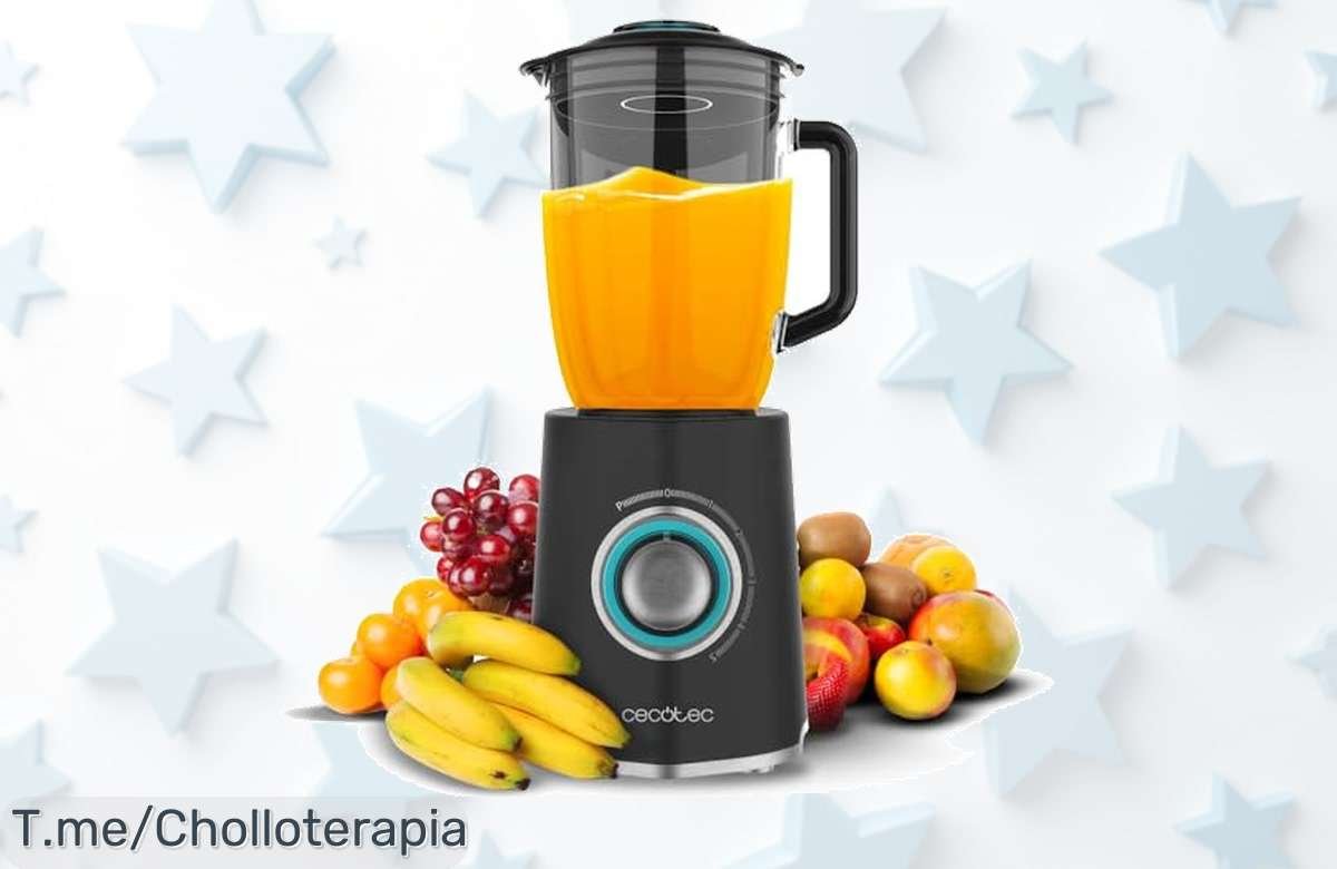 Descubre la Batidora Cecotec Power Black Titanium, 2000 W de potencia y cuchillas inox que trituran al instante. ¡Aprovecha este super chollo antes de que se acabe!