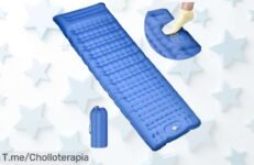 Descubre la Esterilla Camping Autoinflable que te hará dormir como en casa con 12CM de comodidad y lista en solo 60 segundos ¡No pierdas este super chollo, compra ya!